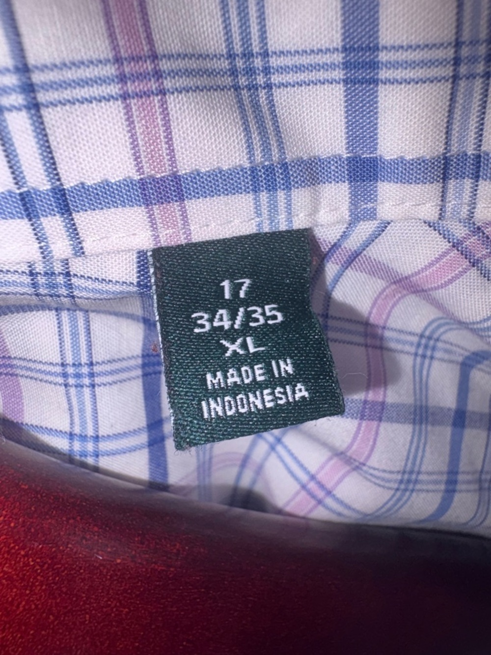 Lauren Ralph Lauren Supima Cotton Plaid Button Down Shirt XL 17 34/35 - Picture 4 of 6